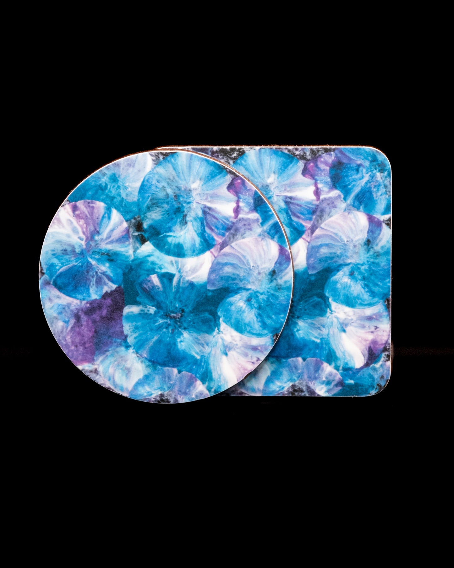 Turquoise & Purple Kisses (Dark)