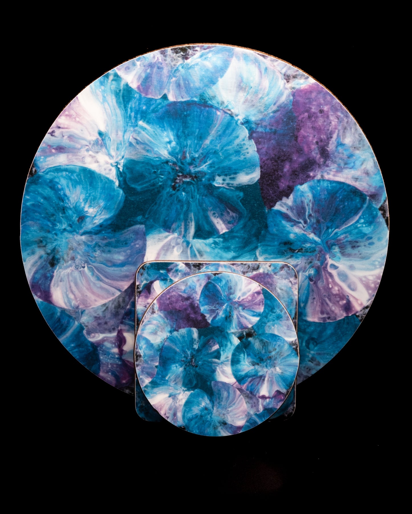 Turquoise & Purple Kisses (Dark)