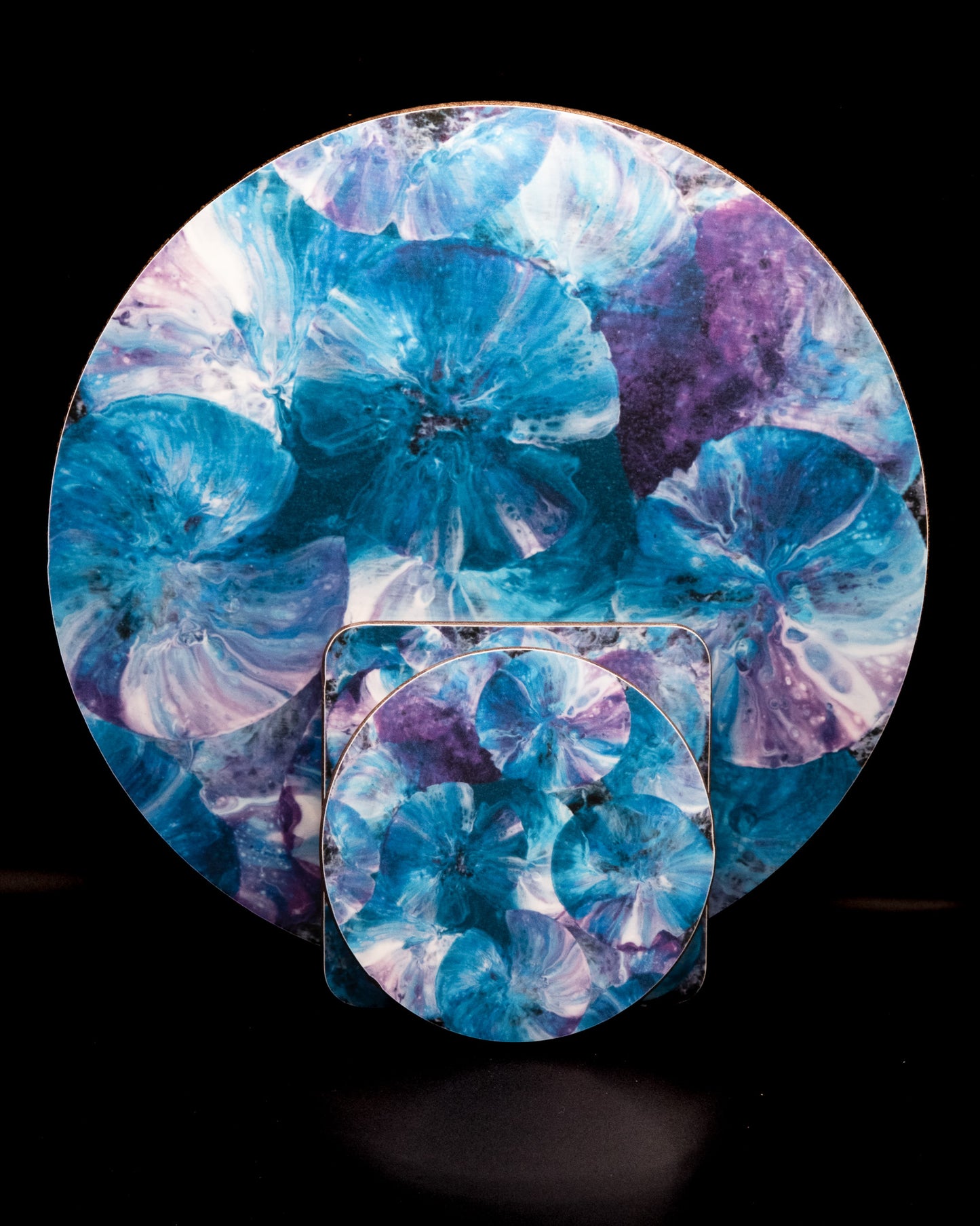 Turquoise & Purple Kisses (Dark)